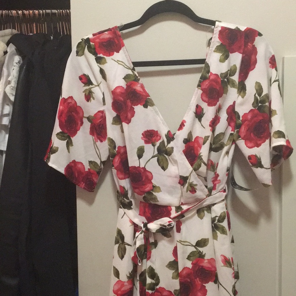 Rose patter romper